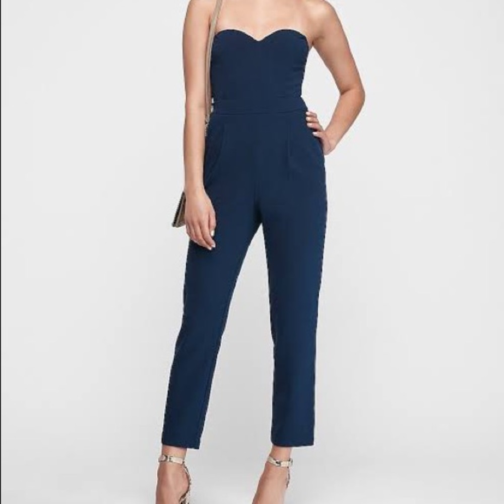 Strapless Sweetheart Neck Jumpsuit